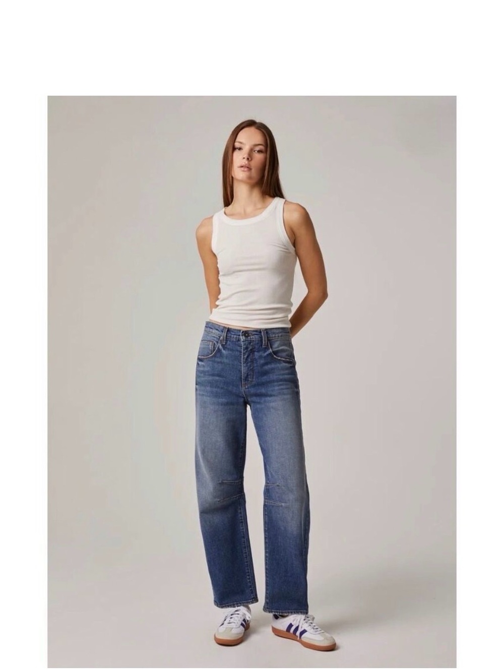 Edyson Jack Barrel Leg Jeans Medium Whistler Wash Size 27 NWOT